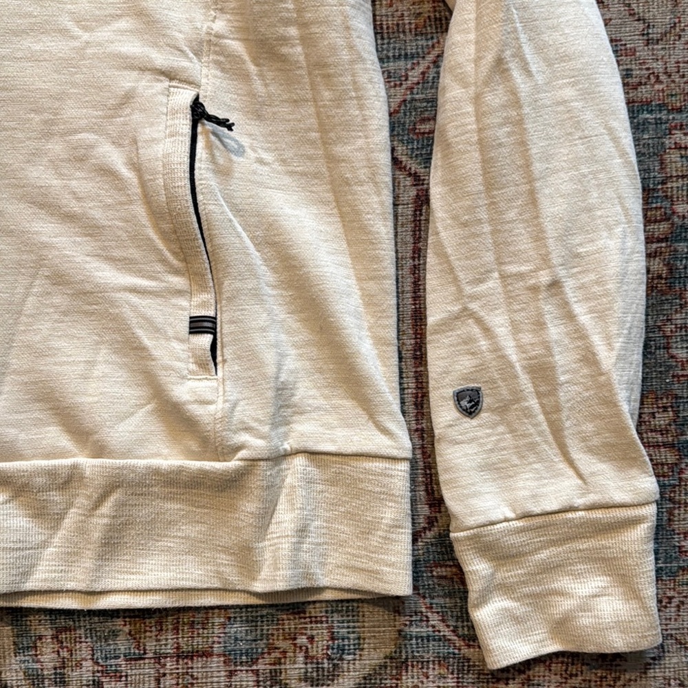 Kuhl Cream Hoodie Sweatshirt - Picture 3 of 11